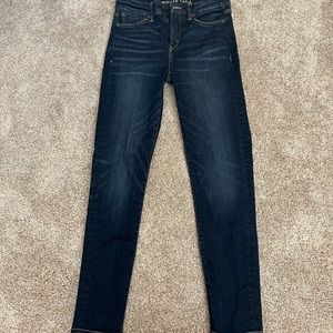 American Eagle High Rise Skinny Jeans - Dark Wash